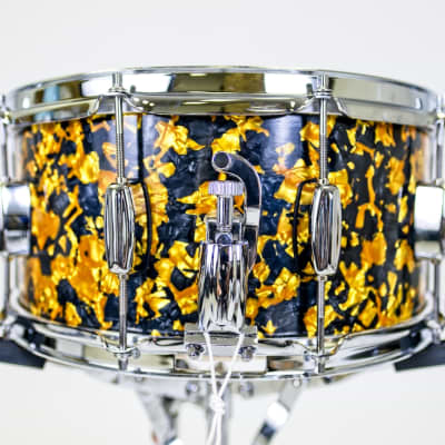 Barton Studio Custom Birch Snare Drum (14X6.5)  Gold & Black Pearl image 2