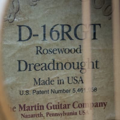 Martin D-16RGT Guitar 2000-2001 Dreadnaught /Fishman Electronics image 14