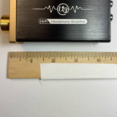 Douk Audio U3 Mini Class A Headphone Amplifier HiFi Desktop Stereo Amp Early 2000s - Gold face plate on black body image 2