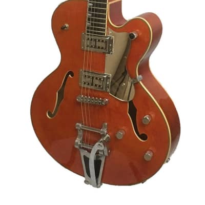Alden AD Western Star Semi Acoustic Guitar Classic Orange Jazz Archtop Hollow Body Electric Guitar image 2