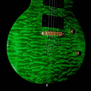 Spalding Guitar Technology Custom 2001 Green Flame.  Hand Built.  One Off. Orphaned. Rare. image 1