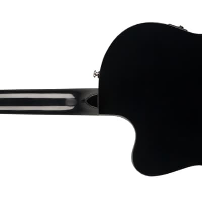 Fender CN-140SCE Nylon Thinline Classical Guitar Black w/Case image 5