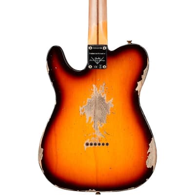 Fender Custom Shop Limited-Edition '58 Telecaster Heavy Relic Electric Guitar Faded Aged Chocolate 3-Color Sunburst image 2