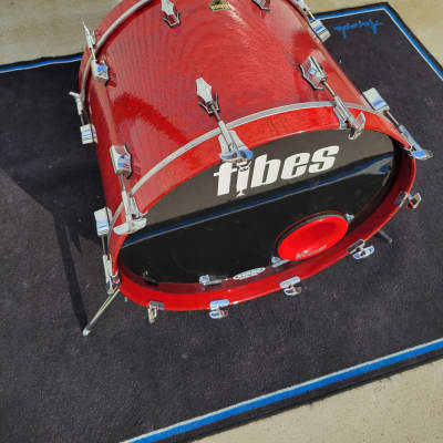Fibes Austin Era 22x18 Bass Drum - Red Birds Eye - (C003-13) image 1
