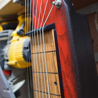 Left Handed - 8-String - Cherry Red Burst - Lap Steel Guitar - Satin Relic Finish - USA Made - C13th Tuning image 9