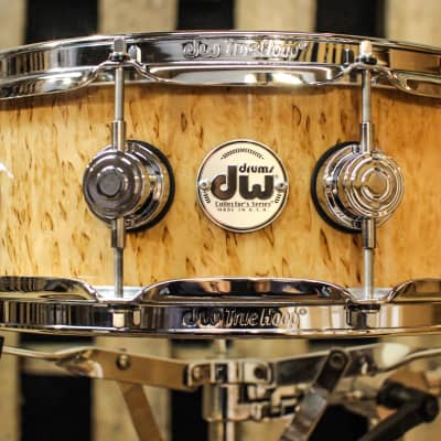 DW Collector's Natural Lacquer Over Kurilian 5x14 Snare Drum - SO# 1119644 image 1