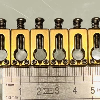 Brass Saddles KEYHOLE Killer Guitar Components 53mm image 2