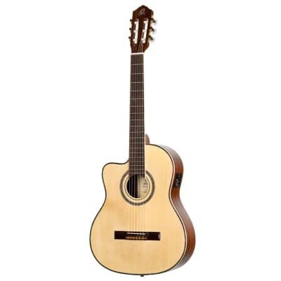 Ortega Family Series Pro Full Size Guitar Solid Spruce/ Mahogany Natural - RCE141NT-L, Left-handed image 1