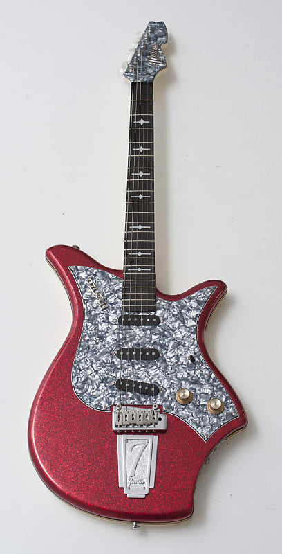 ギター ITALIAGUITARS Italia Monza Red Sparkle w/ original Gigbag - Eko / Wandré