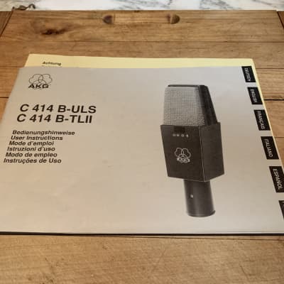 AKG  C414 B- ULS/C414 TLll VINTAGE MICROPHONE MANUAL- ORIGINAL/EXCELLENT! image 1