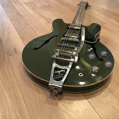2020 Chris Cornell-Style Gibson ES-335 Olive Drab Modified ES335 Lollar Lollartron Bigsby Tron w/OHSC 8.5 LBS image 7