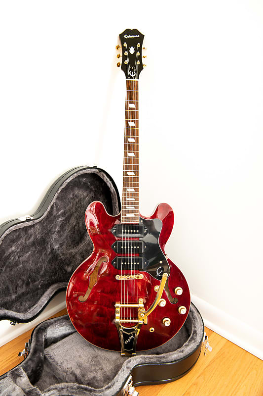 Epiphone Riviera Custom P93 (upgraded) 2009 Wine Red | Reverb