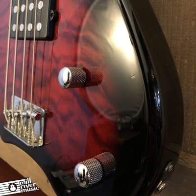 Fernandes Tremor 4-String Electric Bass Guitar Black Cherry Burst image 8