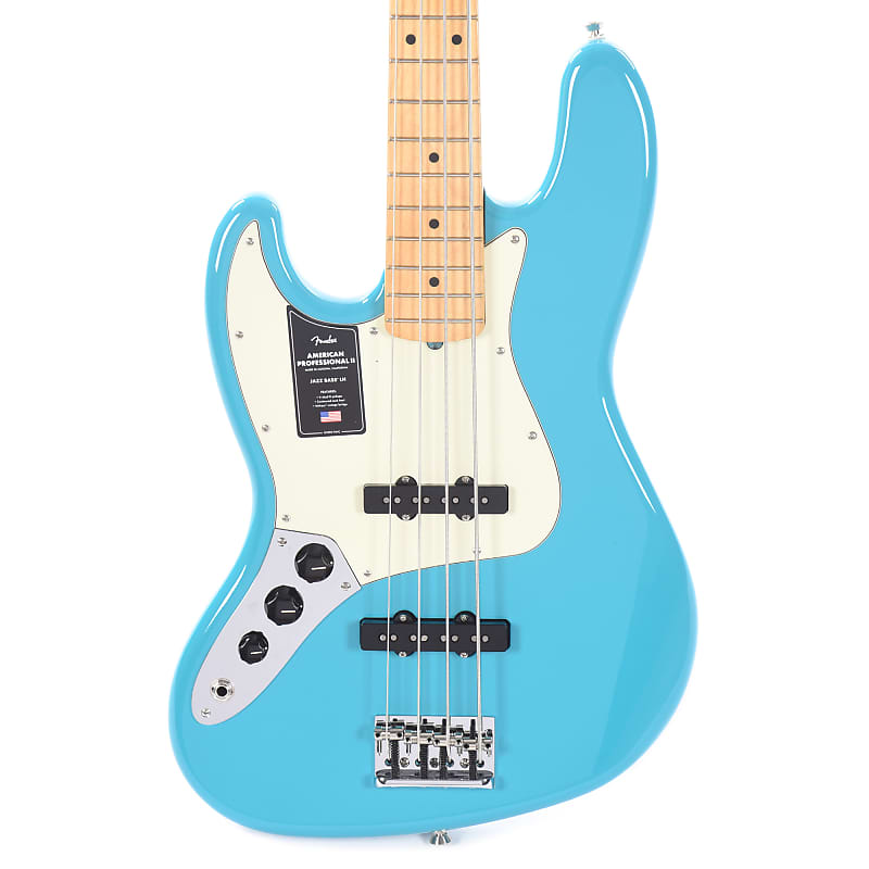 Fender American Professional II Jazz Bass Miami Blue LEFTY image 1