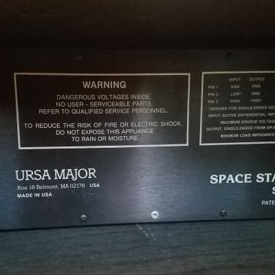 Ursa Major SST-282 Space Station Reverberation Processor Multi-Tap Delay, Legend. image 7