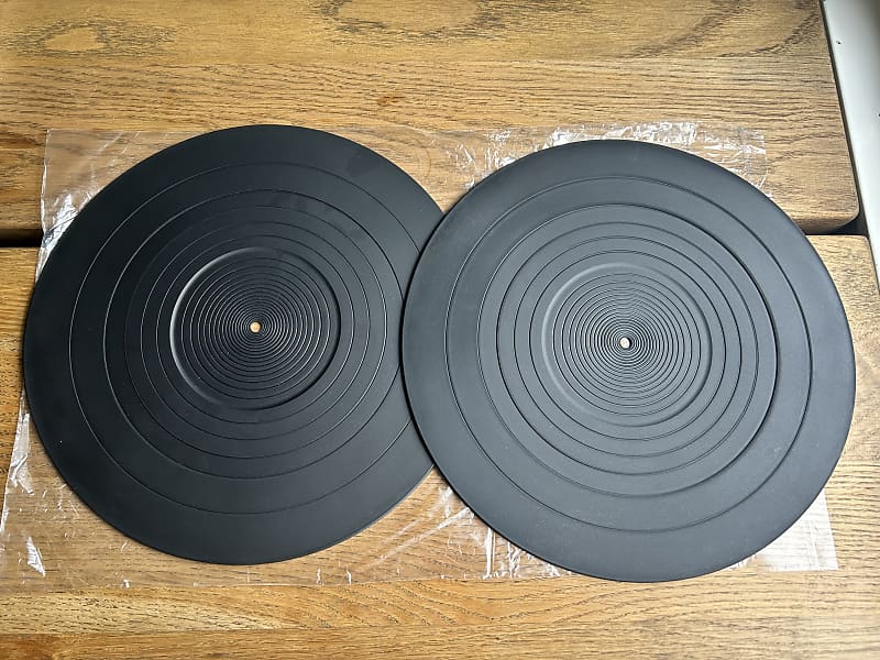 Technics RGS0008 Rubber Slipmat Black Pair Reverb