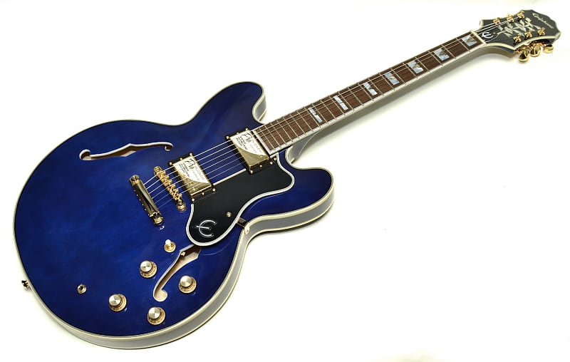 Epiphone Sheraton-II PRO Electric Guitar Midnight Sapphire Finish  Professionally Setup!