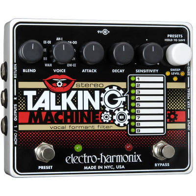 Electro-Harmonix Stereo Talking Machine Vocal Formant Filter Pedal 