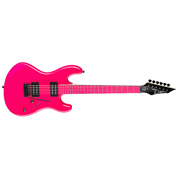 Dean Custom Zone Electric Guitar Flourescent Pink image 1