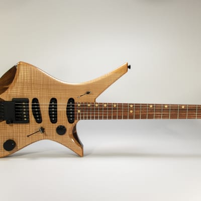 Downes Guitars Model 101ST - Figured maple top headless 6-string image 1