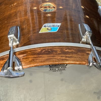 Ludwig Carmine Appice's Jeff Beck, BBA Era 22" 3 Ply Bass Drum, Authenticated! 1973 - Walnut Thermo Gloss image 5