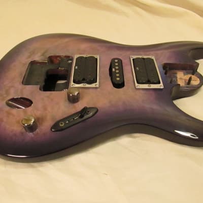 2007 Ibanez S470DXQM Purple Quilt Maple Guitar Loaded Body ZR Tremolo Ready image 1