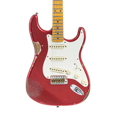 Fender Custom Shop 1957 Stratocaster Heavy Relic, Lark Guitars Custom Run -  Red Sparkle (552) image 5