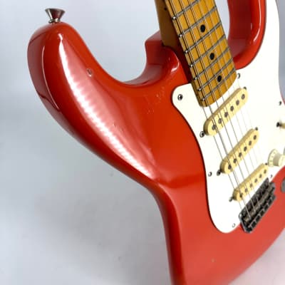 1991 Fender Squier Hank Marvin Japan Stratocaster – Fiesta Red image 15