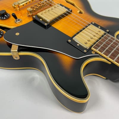 Jay Turser JT134DC Semi Hollow Sunburst 339 Style Electric Guitar MIK image 6