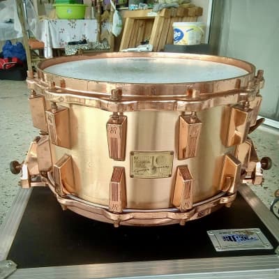 Sonor HLD590 Bell Bronze 14″x 8″ –12 Lugs -All Hardware Copper-plated =15 kg.with orig bag! image 1