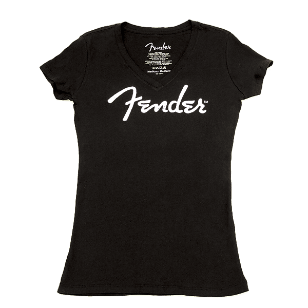 #9102002506 - Fender® Ladies Distressed Logo T-Shirt, Black, L image 1