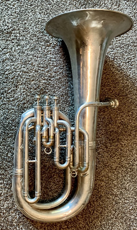 JW York and sons 3 valve baritone horn with case mase in the USA image 1