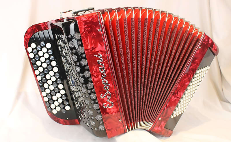 NEW Red E. Soprani Circus Line 6272 Chromatic Button Accordion C System MM  62 72