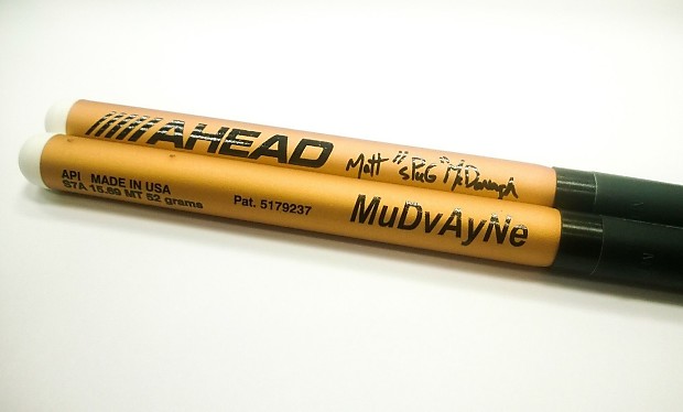 Ahead S7A Spug Mudvayne/Matt McDonough Signature Nylon Tip Aluminum Drum Sticks image 1