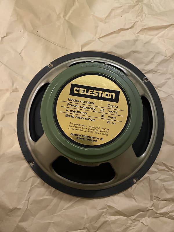 4 x Celestion Greenback G12M 75 Hz 16 OHM - Made in England 4 x Celestion Greenback G12M 75 Hz 16 OHM - Made in England