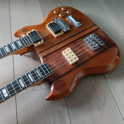 Hoyer Double Neck Bass and Guitar 1970s - Natural image 3