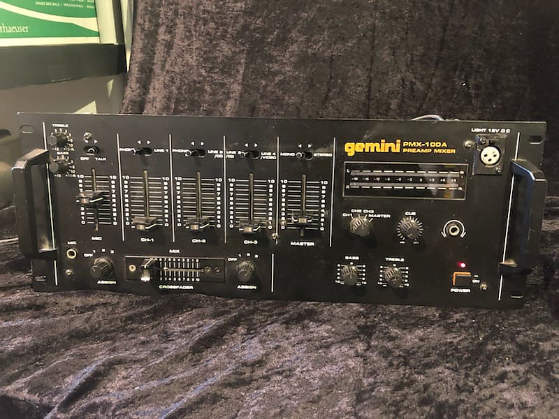 Gemini PMX-350 Stereo Mixer Dual CDJ-15 CD Players PM-100 Active Speakers