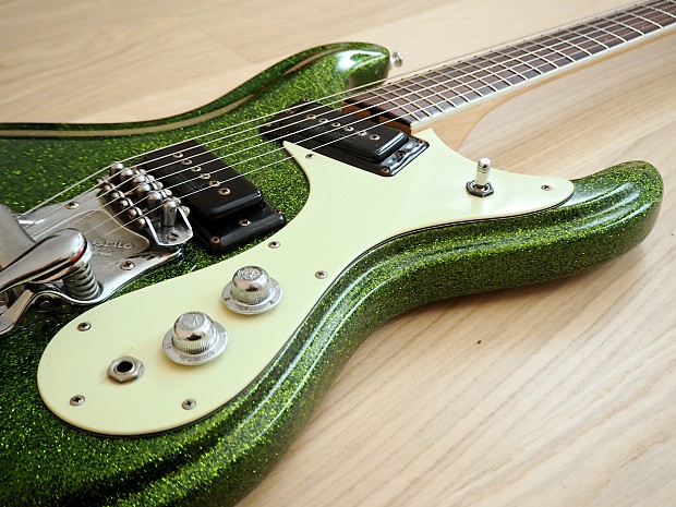 1966 Mosrite Ventures Model Mark I Vintage Electric Guitar Green Metalflake  Sparkle Marty Bell w/ohc