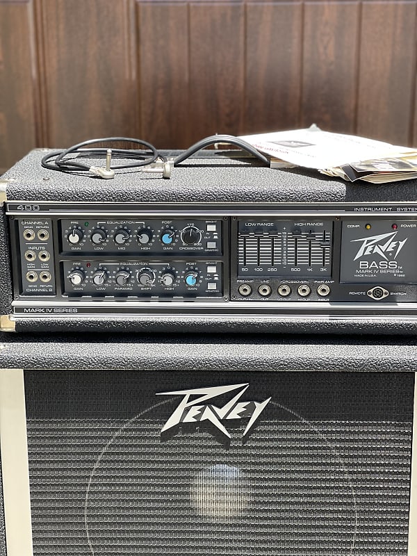 Peavey Mark Iv 400bh Bass Amp And Cab 1981 1982 Black Reverb 3956