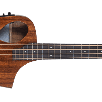Michael Kelly MKSBSKGOFR Sojourn Port Gloss Koa 4-String Travel Acoustic-Electric Bass Guitar w/Bag image 4