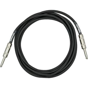 DiMarzio EP1710SSBK Overbraid 1/4" TS Instrument Cable - 10'