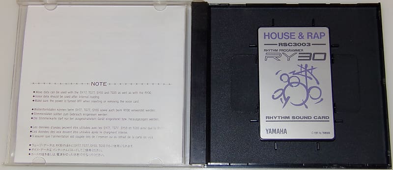 Super Rare Yamaha RY30 Drum Machine Rhythm Sound Card House & Rap RSC3003