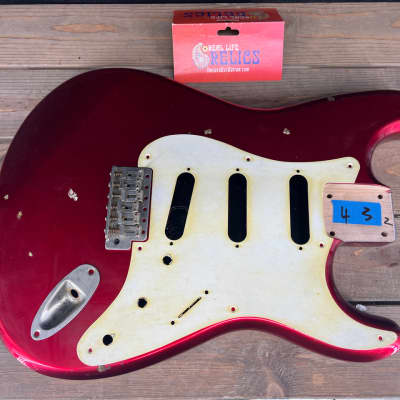 Real Life Relics Strat® Stratocaster® Body Aged Candy Apple Red  #2 image 2
