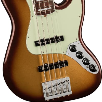 Fender American Ultra Jazz Bass V. Rosewood FB, Mocha Burst image 4