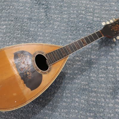 Vintage 1900s Unknown Maker Mandolin Bowlback Project Rose Design Weymann Washburn Quality for sale