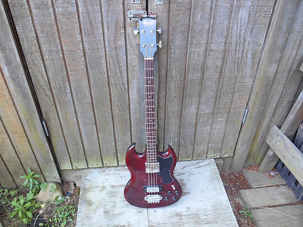 Vintage Morris SG / EB Bass Guitar. Made in Japan. Relic