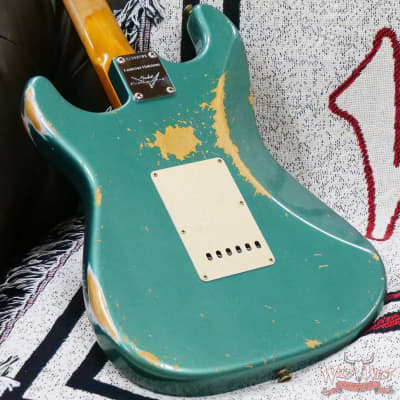 Fender Custom Shop Limited Edition 1959 59' Roasted Stratocaster Heavy Relic Aged Sherwood Green Metallic image 12