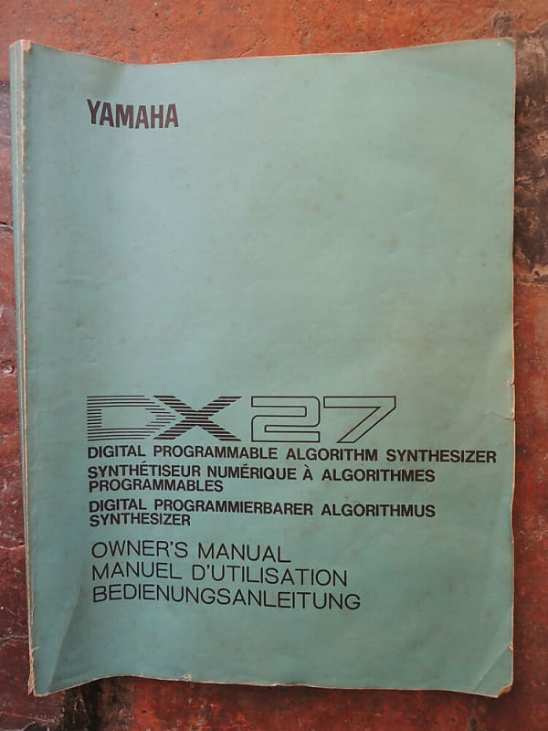 Original YAMAHA 80' DX100 DX 27 Owner manual UK English DE FR image 1