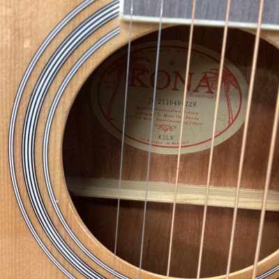K2LN Kona K2 Series Left-Handed Thin Body Acoustic Electric Guitar - Tobacco Sunburst image 4
