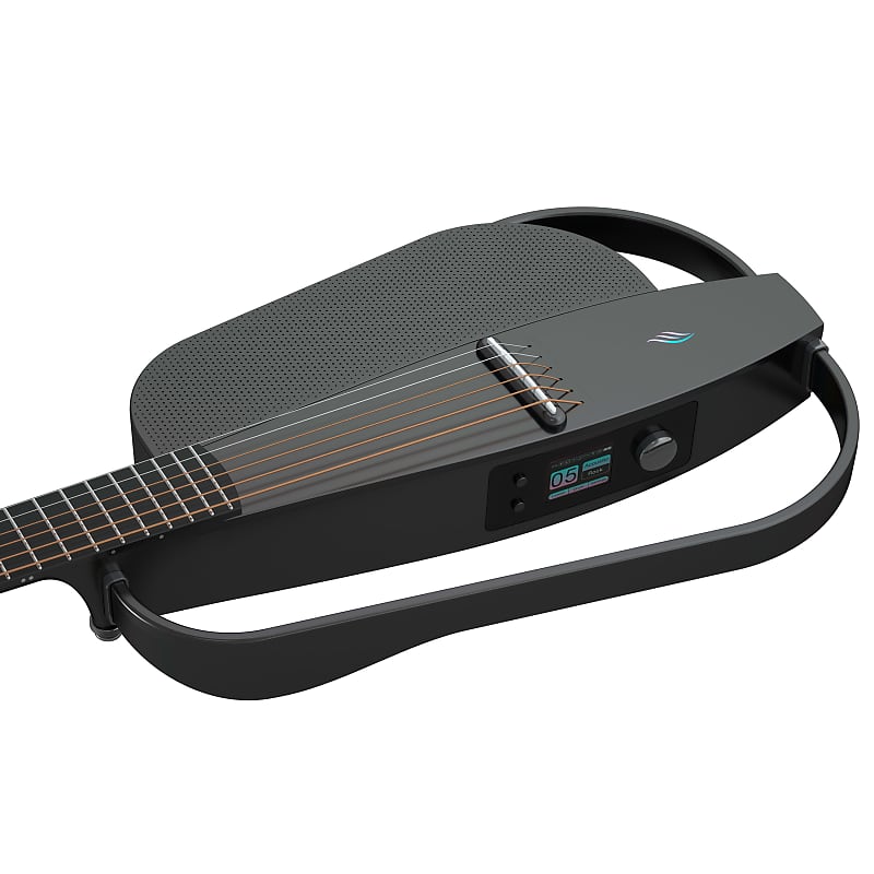 Enya 2023 NEXG 2 Black All-in-One Smart Audio Loop Guitar with Case,  Wireless Pedal & Charging Stand